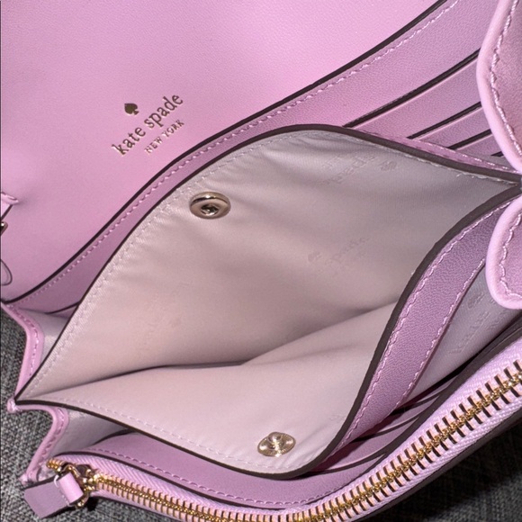 Kate Spade Crossbody Kerri Small Leather Lilac Bag NWT - Picture 11 of 16